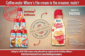 Nestle coffee mate original coffee creamers add a rich, velvety smooth, classic creamer flavor to your cup of coffee. Coffee Mate Where S The Cream In The Creamer Mate Nutrition You Can Trust