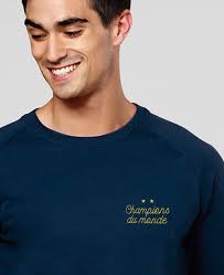Sweat Brode Champions Du Monde Deux Etoiles Non Officiel
