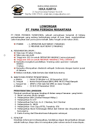 Ditulis pada tanggal 20 pebruari 2014, oleh administrator, pada kategori berita. Contoh Surat Lamaran Untuk Pt Pama Persada Contoh Surat Cute766