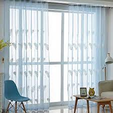 Free delivery and returns on ebay plus items for plus members. Home Kitchen Panels Alifish 1 Panel Country Style Floral Embroidered Rod Pocket Top Adorable Morning Glory Pattern Window Treatment Pespective Tulle Voile Sheer Curtain Panels For Living Room W39 X L63