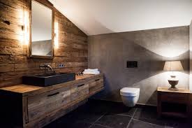 Altholz Wand Rustikale Bader Badezimmer Rustikal Chalet Mobel