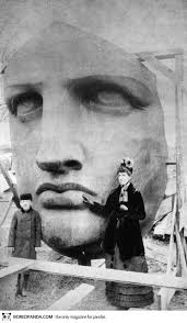 Unpacking the head of the Statue of Liberty in 1885 : r/pics