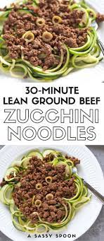 Lean Ground Beef Over Zucchini Noodles Lean Ground Beef Made Cuban Style Served Over Spi Ground Beef Recipes Healthy Healthy Ground Beef Healthy Meat Recipes