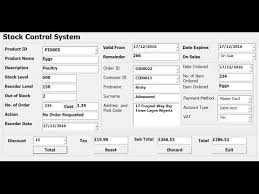 How To Create Stock Control System In Excel Using Vba Full Tutorial Youtube Business Intelligence Microsoft Excel Excel