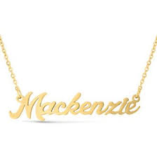 Mackenzie Nameplate Necklace In Gold Superjeweler Com Nameplate Necklace Necklace Jewelry