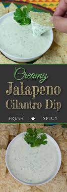 Creamy Jalapeno Cilantro Dip Be Warned This Dip Is Addictive Fresh Creamy Spicy Dip Sauce Or Dressing Jalepeno Recipes Cilantro Recipes Spicy Recipes