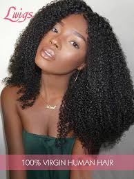 Virgin human hair kinky curly hair bundles with lots of luscious tight ringlet corkscrews curls! Malaysian Curly Hair Gluelessfull Lace Wigs Kinky Curly 100 Virgin Hair Full Lace Human Hair