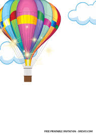 Hot air balloon template bing images altered boxes pinterest. Free Hot Air Balloon Baby Shower Invitation Templates Free Printable Birthday Invitation Templates Bagvania