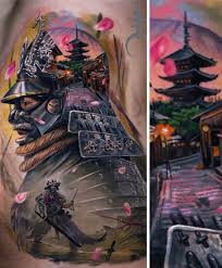 Black And Grey Tattoo Sleeve With Color Color Tattoo Realism By El Mori Japanese Tattoo Samurai Tattoo Japanese Tattoo Symbols