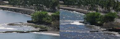 Pay close attention, you can see the wave barrel on the left. February 27 2010 Tsunami