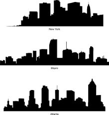 Diy gift, cityscape wall print, scrapbook sticker. 200 Free Skyline City Vectors