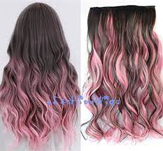 40 pink hairstyles as the inspiration to try pink hair. Dark Brown Mixed Pink Two Colors Ombre Hair Extensions Synthetic Hair Clips In Extensions Uf251 By Fashionwigs Amazon De Beauty