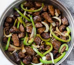 Mom S Asian Steak Peppers Onions Recipe Asian Steak Stuffed Peppers Pepper Steak