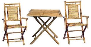 Bamboo Tiki Patio Set 30 Inch Square Table And 2 Chair Deck Bistro 3 Piece Bistro Set Outdoor Dining Set Patio Dining Set