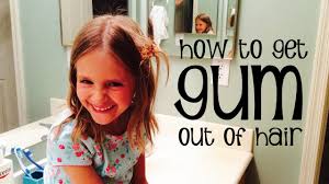 If it doesn't come off easily, then get fresh ice and let it sit on the. How To Get Gum Out Of Hair Youtube