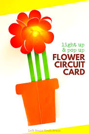 Pop up card v fold this post has been revised and updated. Light Up Pop Up Flower Circuit Card Left Brain Craft Brain