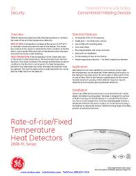 A heat detector is a fire alarm device designed to respond when the convected thermal energy of a fire increases the temperature of a heat sensitive element. Edwards 280b Pl Firworx Heat Detectors 281b Pl 282b Pl 283b Pl 284b Pl
