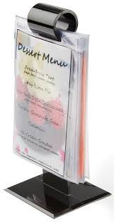 925 Menu Holder Flip Chart For Tabletop Use 10 Vinyl Sign