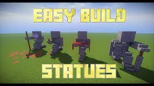 Minecraft How To Build Statues Youtube Minecraft Buildings Minecraft Minecraft Tutorial