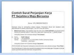 Doc Contoh Surat Perjanjian Kerja Kontrak Kerja Karyawan Perusahaan Surat Desain Banner Blog