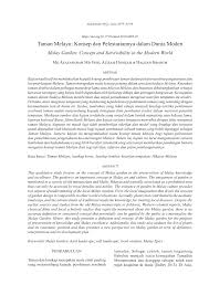Maybe you would like to learn more about one of these? Pdf Taman Melayu Konsep Dan Pelestariannya Dalam Dunia Moden Malay Garden Concept And Survivability In The Modern World