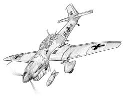 World War Two Air Combat Aircraft Art Military Drawings Airplane Sketch