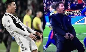 En ese gesto que el cholo ya hizo cuando era jugador de la lazio, en una imagen que quedó inmortalizada por la prensa internacional, también se agarró sus genitales para celebrar un triunfo. Cristiano Ronaldo Imito Festejo De Simeone Tomandose Los Testiculos Mediotiempo