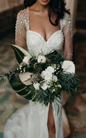 Tropical hawaiian bridal bouquets are created with a mix of tropical and classic wedding flowers in a round style. 47 Ideas For Bridal Bouquet Tropical White Bridal Garden Chic Wedding Tropical Wedding Bouquets Wedding Bridal Bouquets