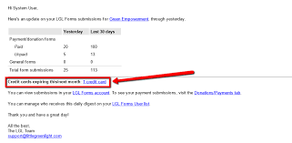 Like all good things in life, credit cards must at some point come to an end. Forms Keep Track Of Expiring Credit Cards Little Green Light Knowledge Base