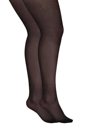 Yours 2 pack 70 denier tights in Black