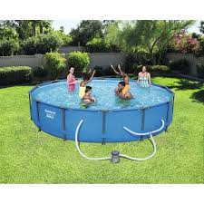 Bestway Steel Pro Max 14 X33 Above Ground Swimming Pool Set With Filter Pump Walmart Com Swimming Pools Above Ground Swimming Pools Deep Above Ground Pools