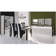 Robuste et élégante, cette superbe salle à manger comprend Salle A Manger Complete Lina Blanche Et Noire Buffet Vaisselier Table 180 Cm