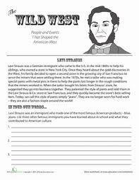Fourth grade social studies worksheets and printables send your young explorers on a learning adventure through history, geography, and more with these fourth grade social studies worksheets and printables! Levi Strauss Worksheet Education Com Levi Strauss History Worksheets Education Com
