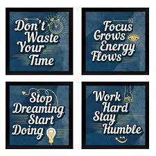 Perfect if you're a student that needs motivation or a teacher that wants to inspire your students. Buy Chaka Chaundh Motivational Quotes Frames Posters Quote For Office Student Entrepreneur Wall Frames Posters With Frame Composite Wood 23 X 23 X 4cm Online At Low Prices In India Amazon In