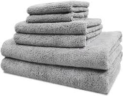An antimicrobial, microfiber towel—the packtowl personal is small enough to fit in your pack, but big enough to bring to the beach and lie out on. Amazon Com Polyte Oversize 60 X 30 In Quick Dry Lint Free Microfiber Bath Towel Set 6 Piece Gray Kitchen Dining