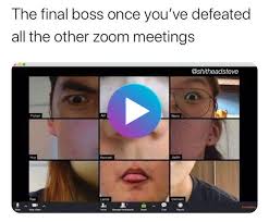 The Final Boss Once You Ve Defeated All The Other Zoom Meetings Meme Boss Funny Gif Memes