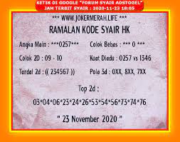 1 New Message Kode Syair Hongkong 23 November 2020 Forum Syair Togel Hongkong Singapura Sydney