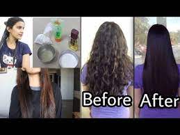Permanent Hair Straightening At Home Only Natural Ingredients Super Straightening Natural Hair Straightening Hair Tips Hair Solutions