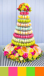 In The Limelight 5 Chartreuse Color Palettes For Your Wedding Day Wedding Cake Alternatives Macaron Tower Macaroon Cake