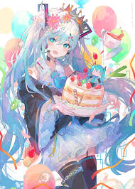 vocaloid ミクさん 梅まろ의 일러스트 pixiv お祝い イラスト 初音ミク 可愛い カワイイアニメ