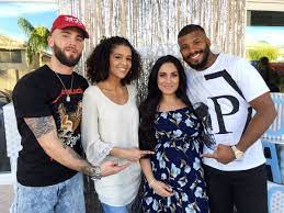 Sweet happy family, has a daughter and just won wba title! Caleb Plant Jordan Hardy Badou Jack And His Wife Yasmine Pointing At Her Baby Bump Badou Jack Hardy Couple Photos