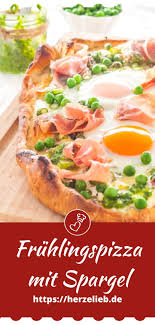 Spargel Pizza Mit Erbsen Schinken Und Ei Schnelles Snack Rezept Spargel Pizza Rezepte Spargel