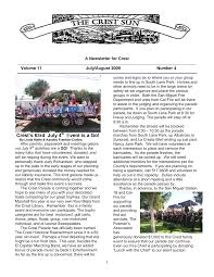 A Newsletter for Crest