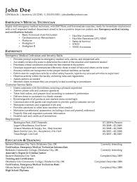 Emt B Resume Examples Resume Templates Firefighter Resume Resume Skills Resume Examples