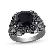 Enchanted Disney Villains Maleficent Onyx And 1 2 Ct T W Enhanced Black Diamond Ring In Black Rhodium Sterling Silver Zales In 2021 Black Diamond Ring Black Diamond Ring Engagement Disney Fine Jewelry