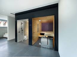 The door in the basement steam. Kung Ag Saunabau Wadenswil Switzerland Dampfbad Sauna Steam Room Basement Sauna Sauna Design