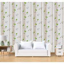 Wallpaper membutuhkan perawatan ekstra dibandingkan dengan cat dinding biasa. Promo Wallpaper Dinding Pohon Burung Hijau Polkadot Sticker Kamar Tidur Ruang Tamu Rumah Elegan Shopee Indonesia