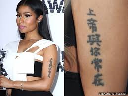 Tattoo artists attempt to do this because the human body will naturally try to reject the ink and get rid as much of it as possible, and this sometimes leads to small amounts of the ink getting taken away by. Nicki Minaj S Tattoos Meanings Steal Her Style