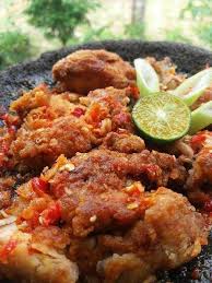 Recipe for geprek chicken sambal gledek flour 20. Ayam Geprek Sambal Korek Chicken Fried Mashed Flavored Sauces Steemit
