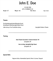 Collection of most popular forms in a given sphere. Free Actor Resume Templates How To Create An Actor Resume